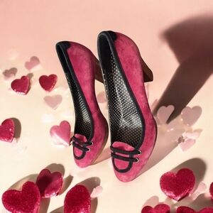 D:Fuse Scandinavian Heels Slip on Heeled Oxford FUCHSHIA & Black size 250 or 9